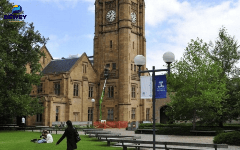 Toàn cảnh campus Parkville - trung tâm học thuật chính của Đại học Melbourne, nơi tập trung nhiều khoa và cơ sở nghiên cứu hàng đầu