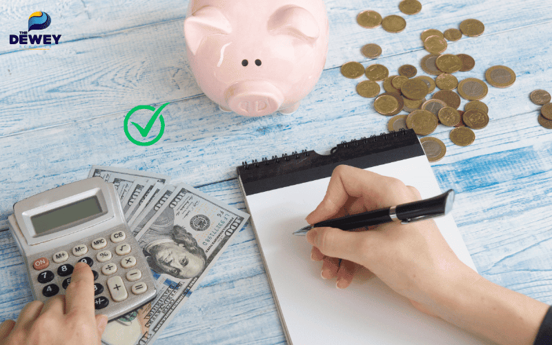 Sổ tiết kiệm, giấy tờ chứng minh thu nhập và bảng kế hoạch chi phí du học - thể hiện yêu cầu chứng minh tài chính rõ ràng, minh bạch