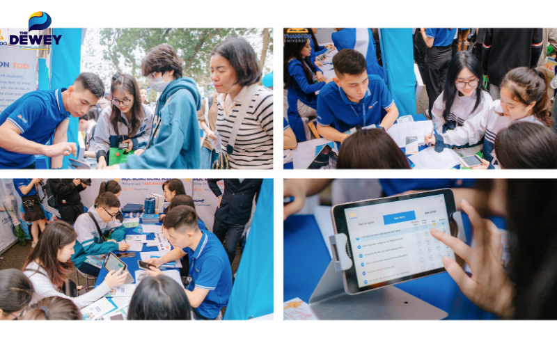 Sinh viên tìm hiểu ngành học phù hợp tại các đơn vị tư vấn